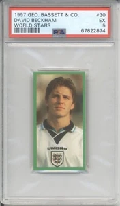 1997 Geo. Bassett & Co. DAVID BECKHAM #30 PSA 5 EX Tough Card Rare - Picture 1 of 2