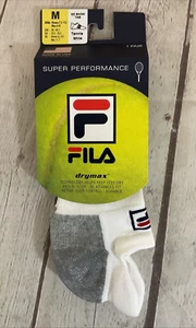 FILA Drimax Breathable Oder Control Ankle Tennis Socks White Grey Medium - Picture 1 of 13
