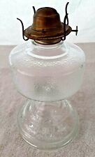 Vintage Clear Glass 11"x 6" Hurricane Oil Lamp Mid Century Eagle Co Large 