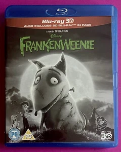 Frankenweenie (Blu-ray 3D + 2D Blu-ray, 2013) Tim Burton Disney Animation Movie - Picture 1 of 3