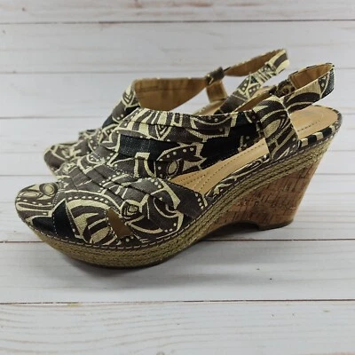 Zapato Sandalia Naturalizer N5 Mujer Talla 10W Marrón Lulianna Peep Toe Cuña Cómoda Foto 1 de 4