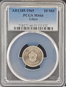 1965 (AH1385) Libyen 10 Milliemes | PCGS MS66 - Bild 1 von 4