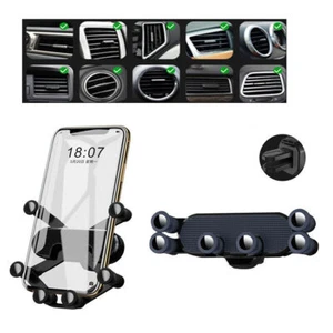 Universal Mobile Phone Holder In Car Gravity Stand Bracket Air Vent Clip Mount - Zdjęcie 1 z 6