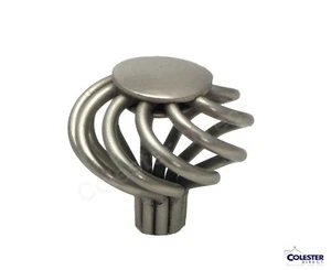Brushed Satin Nickel Birdcage Kitchen Cabinet Drawer Closet Knob Pull Hardware - Picture 1 of 1