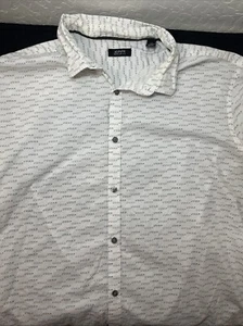 Alfani Long Sleeve Dress Shirt Mens 2XL White Button Down Stretch Work Shirt - Picture 1 of 6