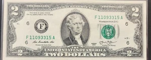 2013-$2 Note Atlanta Federal Reserve Two Dollar Note in Protective Sleeve - Picture 1 of 1