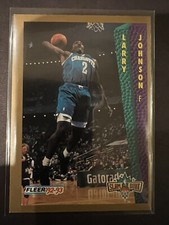 1992-93 Fleer Larry Johnson Slam Dunk Insert #292 EX+ Charlotte Hornets