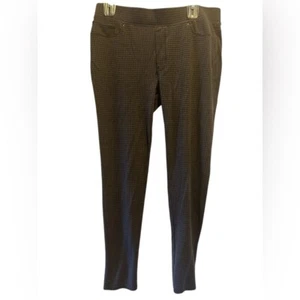 Seven black gray check pull on leggings pockets - Picture 1 of 7