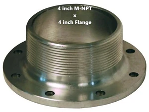 Aluminum 4" Flange Adapter X 4" Male NPT - TTF4AL-4MT - Picture 1 of 2