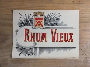 Ancienne étiquette pour bouteille de Rhum Vieux, plusieurs en stock - Imagen 1 de 5