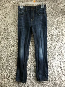 Gap Kids Skinny Fit Boys Size 14 Regular Mid Rise Dark Wash Blue Denim Jeans - Picture 1 of 11