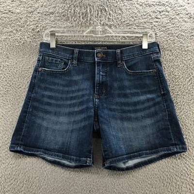 Pantalones Cortos Banana Republic Mamá Mujer 0 (real 30x6.5) Azul Denim Tiro Medio Cremallera Mosca Foto 1 de 4