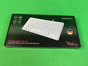 NIB Perixx PERIBOARD-332 M Wired Mini Backlit Scissor-Switch Mac Keyboard - Picture 1 of 11