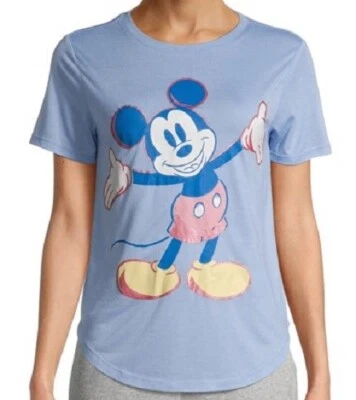 Disney Mickey NUEVA♈Tee Junior's Estampada SS Talla M (7-9)~azul/rojo/amarillo Foto 1 de 4
