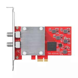 TBS6205se DVB-T2/C2/T/C (J.83A/B/C)/ISDB-T/C/ATSC 1.0 Quad TV Tuner PCIe HD Karte - Bild 1 von 7