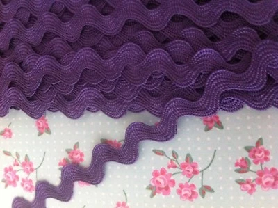 Ric Rac Braid Trim 8mm Grape Purple - By The Meter - Image 1 of 2