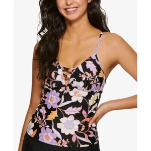 Hula Honey Hula Honey Juniors Luna Floral Strappy Tankini Top - Picture 1 of 25