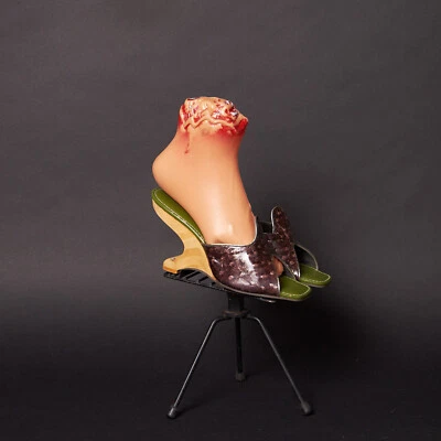 1950s Deadstock Wood Boomerang Heels Shoes Wedges - Image 1 of 4