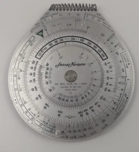 Computadora de vuelo Swissair Navigator de colección A. Borner herramienta de aviación hecha en Suiza - Imagen 1 de 11