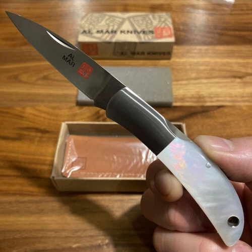 Cuchillo Al Mar Hawk Classic 1002P hoja de perla blanca artículos de stock sin usar de Japón Foto 1 de 4