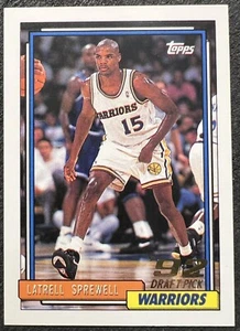 1992/93 TOPPS LATRELL SPREWELL (WARRIORS) ROOKIE #392 NM/MT - Picture 1 of 2