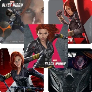 Black Widow Stickers x 5 - Birthday Party Favours Loot Supplies Avengers Movie - Picture 1 of 6