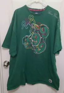 T-shirt uomo manica corta Gino Green Global verde 9 nove streetwear Y2K taglia 4XL - Foto 1 di 7