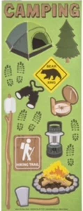 Camping Scrapbook Cardstock Stickers 5”x12” - Picture 1 of 1