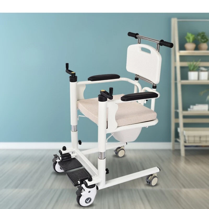 Sedia di Trasferimento per Anziani, Sedia Comoda con Ruote, Sedia con WC - Immagine 1 di 4