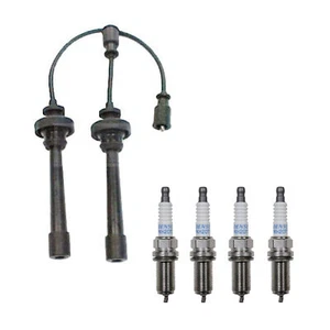 Denso Wire Set 5mm & 4 Platinum TT Spark Plugs 0.04 Kit For Mitsubishi 2.4L L4 - Picture 1 of 1