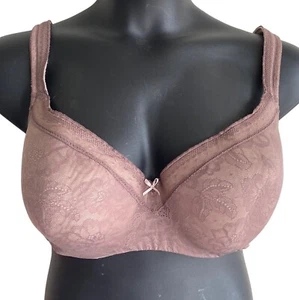 Cacique Balconette Bra tan modern lace  size 46DD - Picture 1 of 10