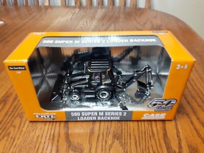 Retroexcavadora Cargadora 1/50 Case 580 Super M Negra 50 Años Ertl Foto 1 de 4