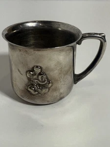 Taza plateada toalla Mickey Mouse bebé Disney vintage - Imagen 1 de 7