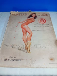 Vintage 1954 Hunters Guide Earl MacPherson Pinup Kalender - Bild 1 von 6