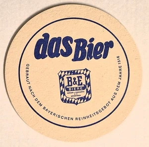 MEMMINGEN ALLGÄU BÜRGER ENGELBRÄU BIER BRAUEREI 1 BIERDECKEL - 1970er - Picture 1 of 2