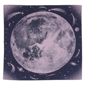 HERMES Cashmere Silk Shawl Scarf 140cm CLAIR DE LUNE Dark blue Pink w/Box R1119 - Picture 1 of 7