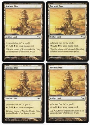 Ancient Den x4 4x 2003 Mirrodin PLAYSET Colorless Artifact Land MTG NM AZ1 - Image 1 of 2