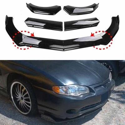 Gloss Blcak Front Bumper Lip Splitter Spoiler Diffuser For Chevrolet	Monte Carlo - Image 1 of 4