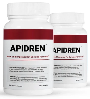 Apidren, formula to help you burn fat-60 Capsules Free & Fast Shipping - 1 Pack - Image 1 of 3