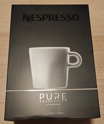 Original Nespresso PURE Lungo Tassen (2x) + Untertassen (2x) - NEU - - Bild 1 von 4