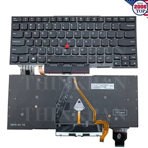 Nuova tastiera retroilluminata USA per Lenovo ThinkPad X1 Carbon 7a generazione 2019 tipo 20R1 20R2 - Foto 1 di 9
