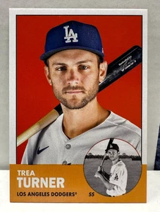 2022 Topps Archives Trea Turner Background Variation SP Short Print #99 Dodgers - Picture 1 of 2