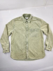 Urban Outfitters Green Corduroy Button Up Long Sleeve Heavyweight Shirt Size M - Picture 1 of 12