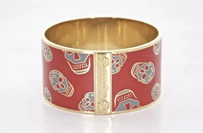 ALEXANDER MCQUEEN CLÁSICO CALAVERA ROJO Y AZUL BRAZALETE BRAZALETE BRAZALETE BRAZALETE Foto 1 de 4