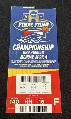Kris Jenkins Signed 2016 Final Four Championship Autograph Ticket JSA Villanova - Image 1 of 2