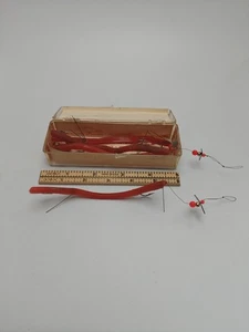 4 Vintage Houser "Rippler" Red 6" Worms Rig Top Water MFG By House Of Houser USA - Picture 1 of 12