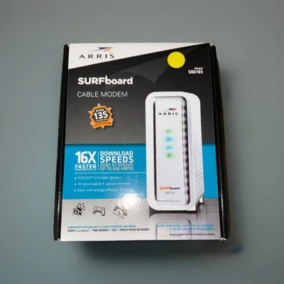 Tabla de surf ARRIS SB6183 DOCSIS 3.0 cable módem transmisión para Cox Spectrum Xfinity Foto 1 de 2