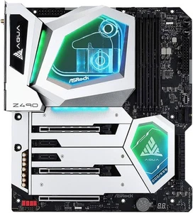 ASRock Z490 Aqua Limited Edition | LGA 1200 | 10G LAN | Water Cooling Mainboard - Picture 1 of 21