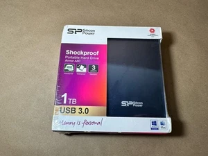 Portable Hard Drive 1TB Silicon Power Armor A80 Shockproof/Waterproof USB3.0 HDD - Picture 1 of 4