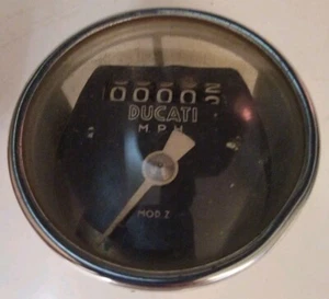 Vintage Ducati A. ROLLE MILANO Speedometer 2.5 Inches Diameter - No Faceplate - Picture 1 of 4
